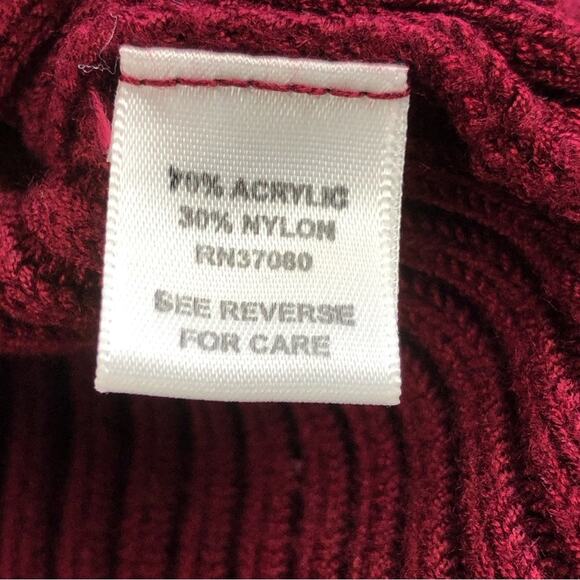 Cato Maroon Berry Shawl Fold Over Collar Accented Waist - Picture 6 of 16